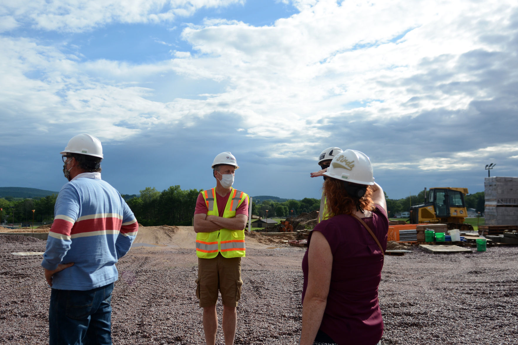 Baraboo middle school construction tour, June 23, 2020